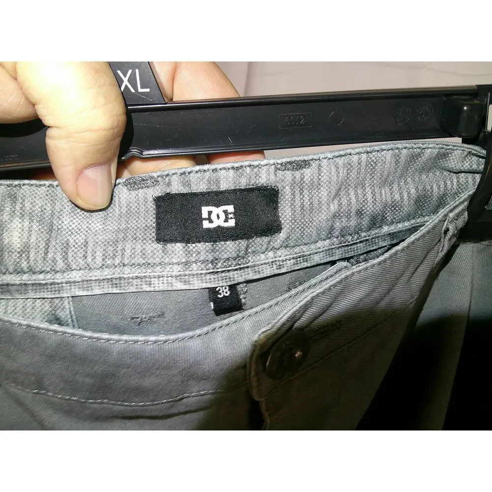 DC Men's‎ Classic Chino Shorts Casual Flat Front Gray XL